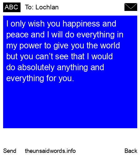 unsent message to Lochlan