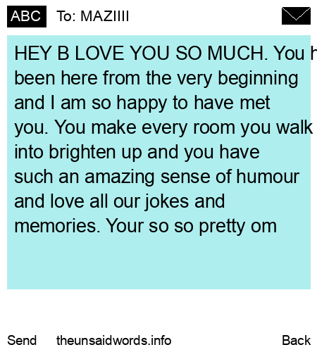 unsent message to MAZIIII