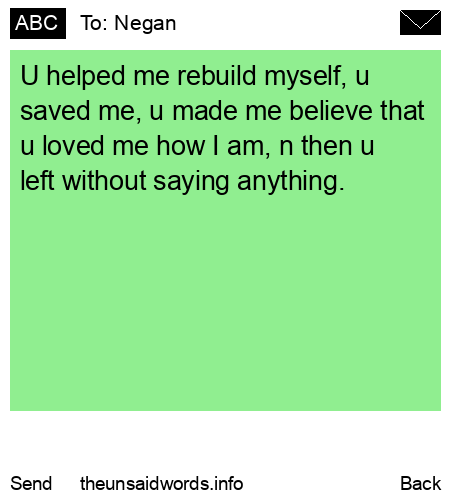 unsent message to Negan