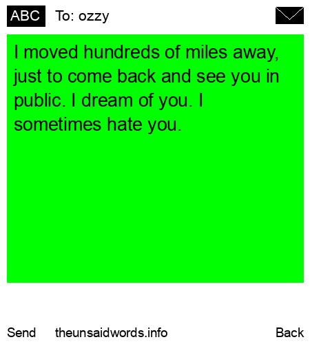 unsent message to ozzy