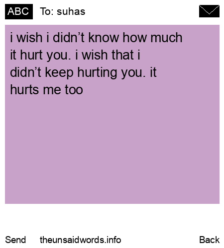 unsent message to suhas