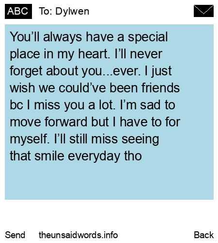 unsent message to Dylwen