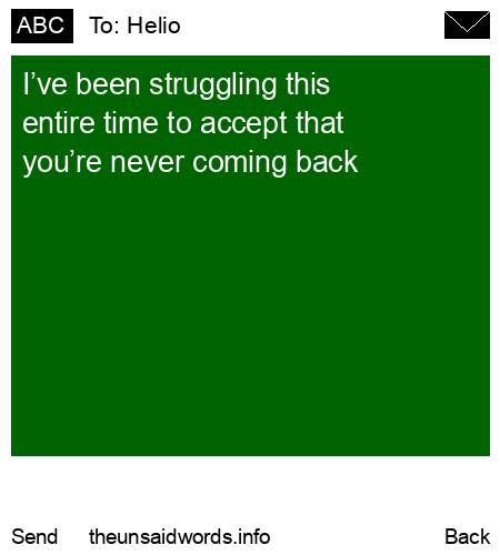 unsent message to Helio