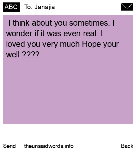 unsent message to Janajia