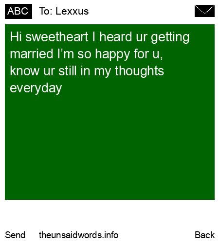 unsent message to Lexxus