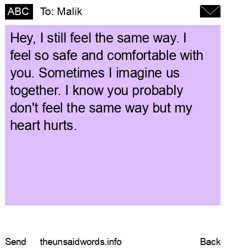 unsent message to Malik