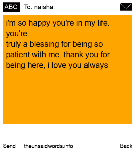 unsent message to naisha
