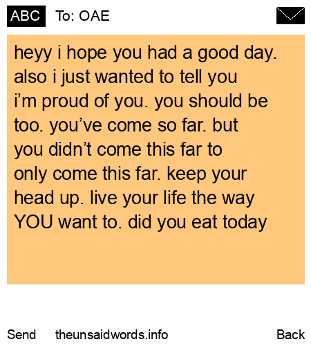 unsent message to OAE