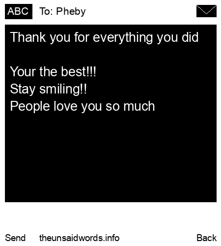unsent message to Pheby