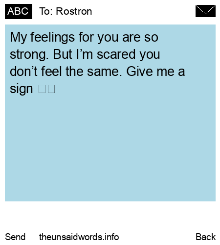 unsent message to Rostron