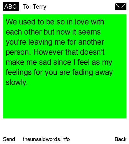 unsent message to Terry