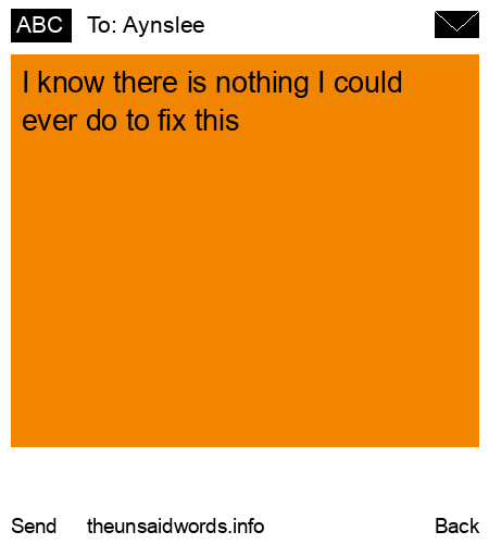 unsent message to Aynslee