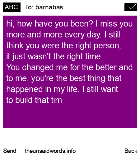unsent message to barnabas