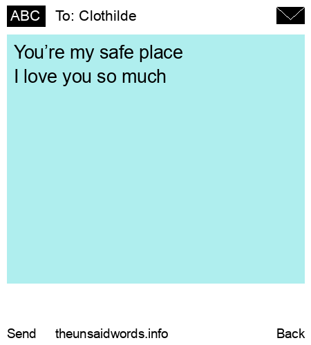 unsent message to Clothilde