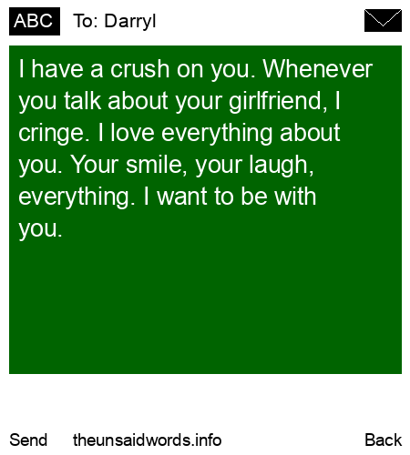 unsent message to Darryl