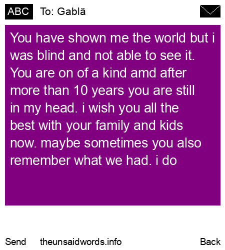 unsent message to Gablä