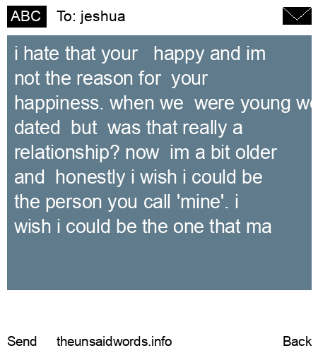 unsent message to jeshua