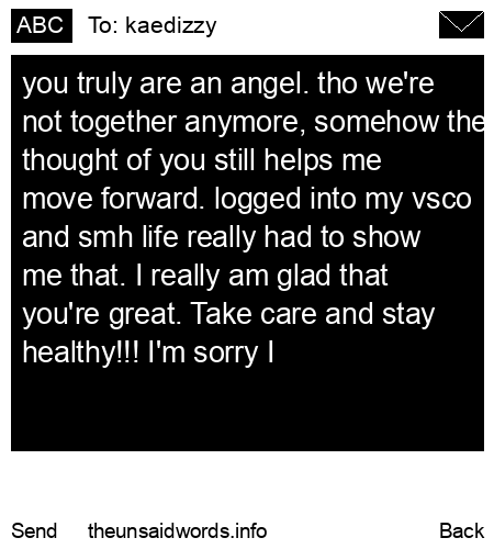unsent message to kaedizzy