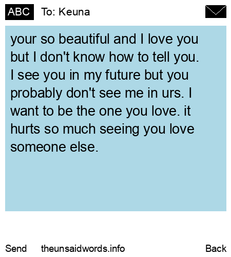unsent message to Keuna