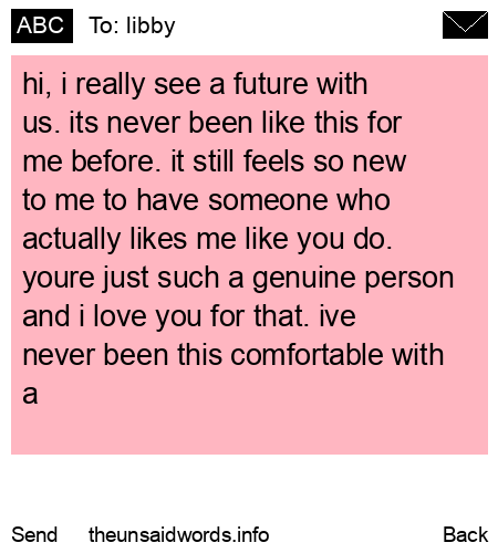unsent message to libby