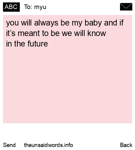 unsent message to myu