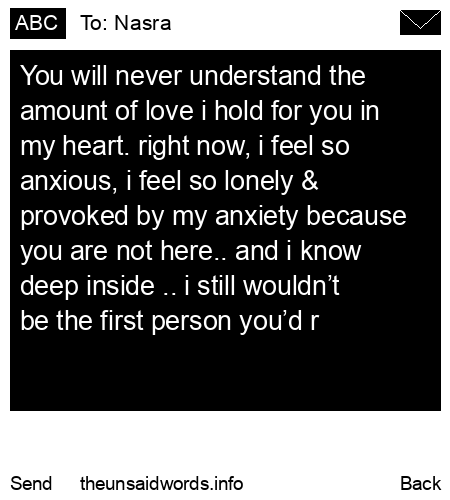 unsent message to Nasra