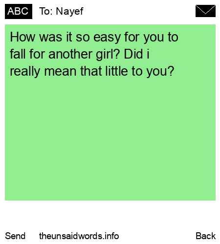 unsent message to Nayef