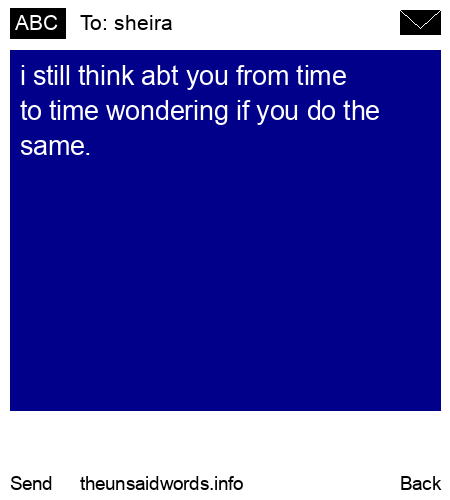 unsent message to sheira