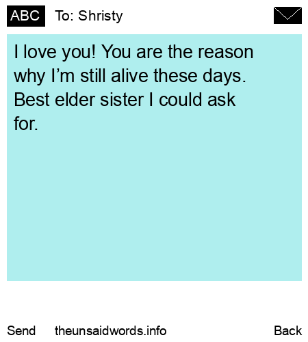 unsent message to Shristy