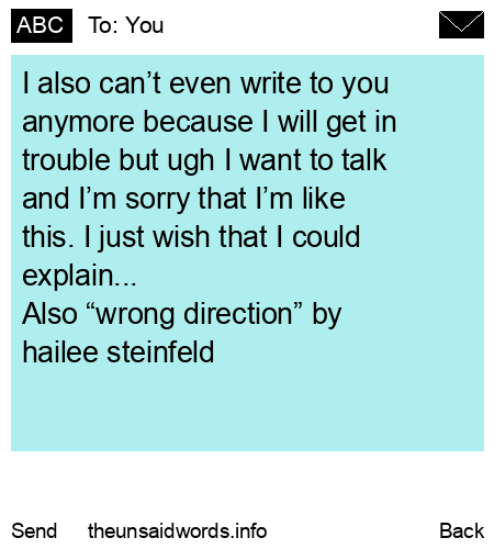 unsent message to You