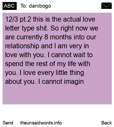 unsent message to danibogo