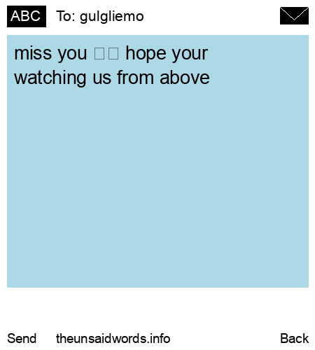 unsent message to gulgliemo 