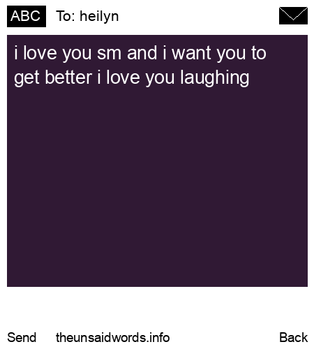 unsent message to heilyn