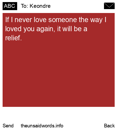 unsent message to Keondre