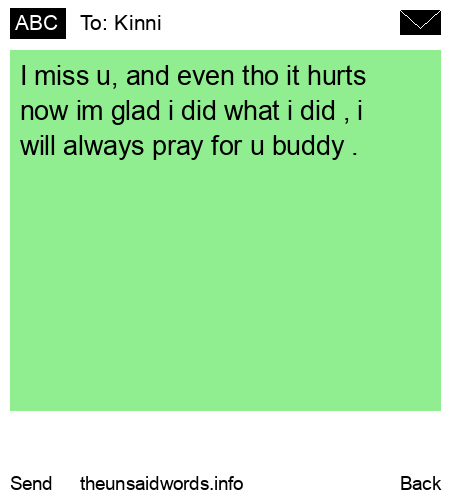 unsent message to Kinni 