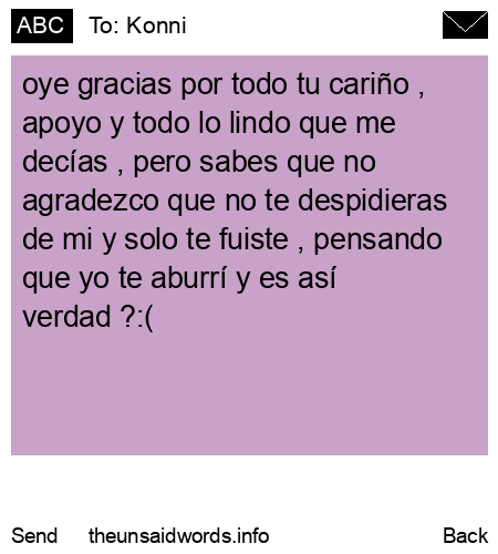 unsent message to Konni