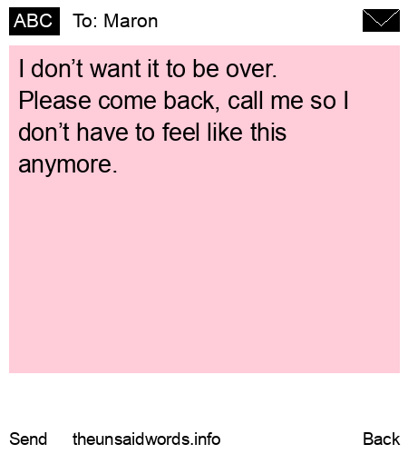 unsent message to Maron