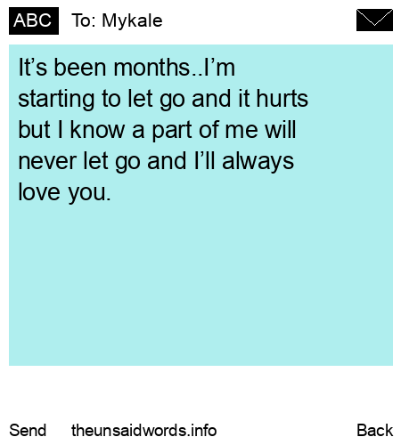 unsent message to Mykale