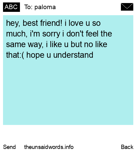 unsent message to paloma