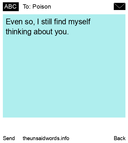 unsent message to Poison