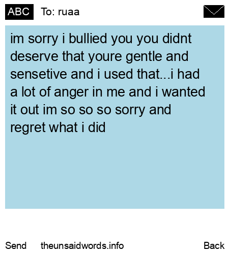 unsent message to ruaa