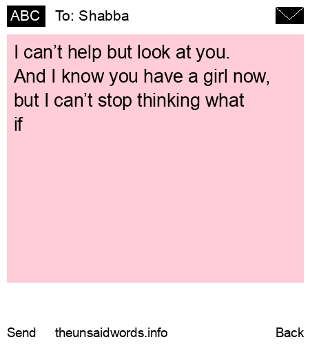 unsent message to Shabba