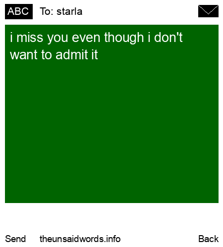 unsent message to starla