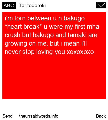 unsent message to todoroki