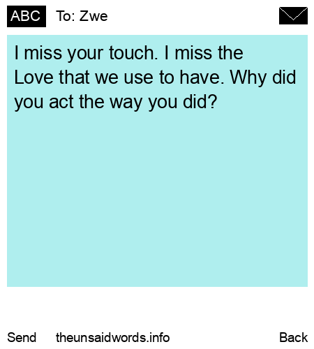 unsent message to Zwe