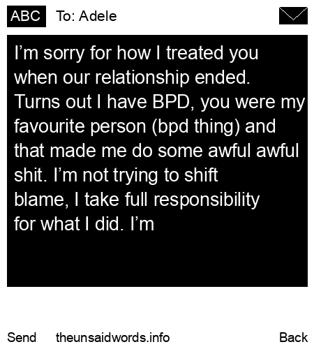 unsent message to Adele