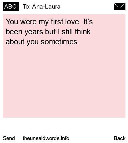 unsent message to Ana-Laura