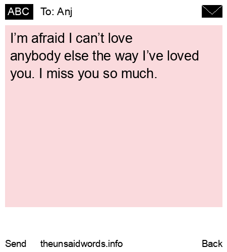 unsent message to Anj