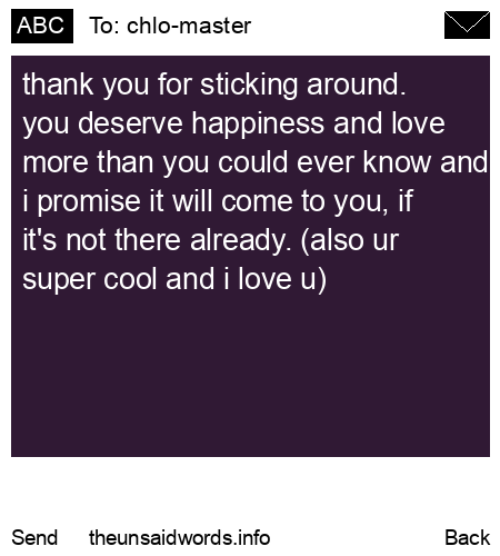 unsent message to chlo-master