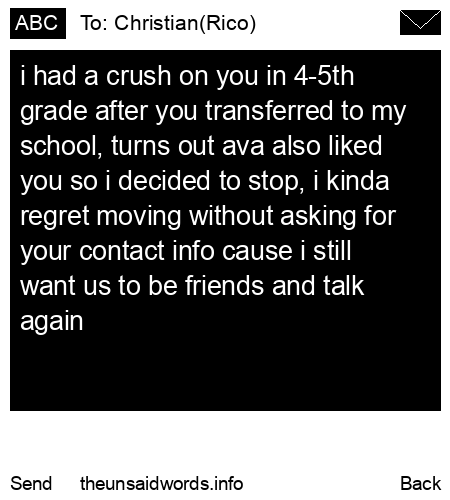 unsent message to Christian(Rico)